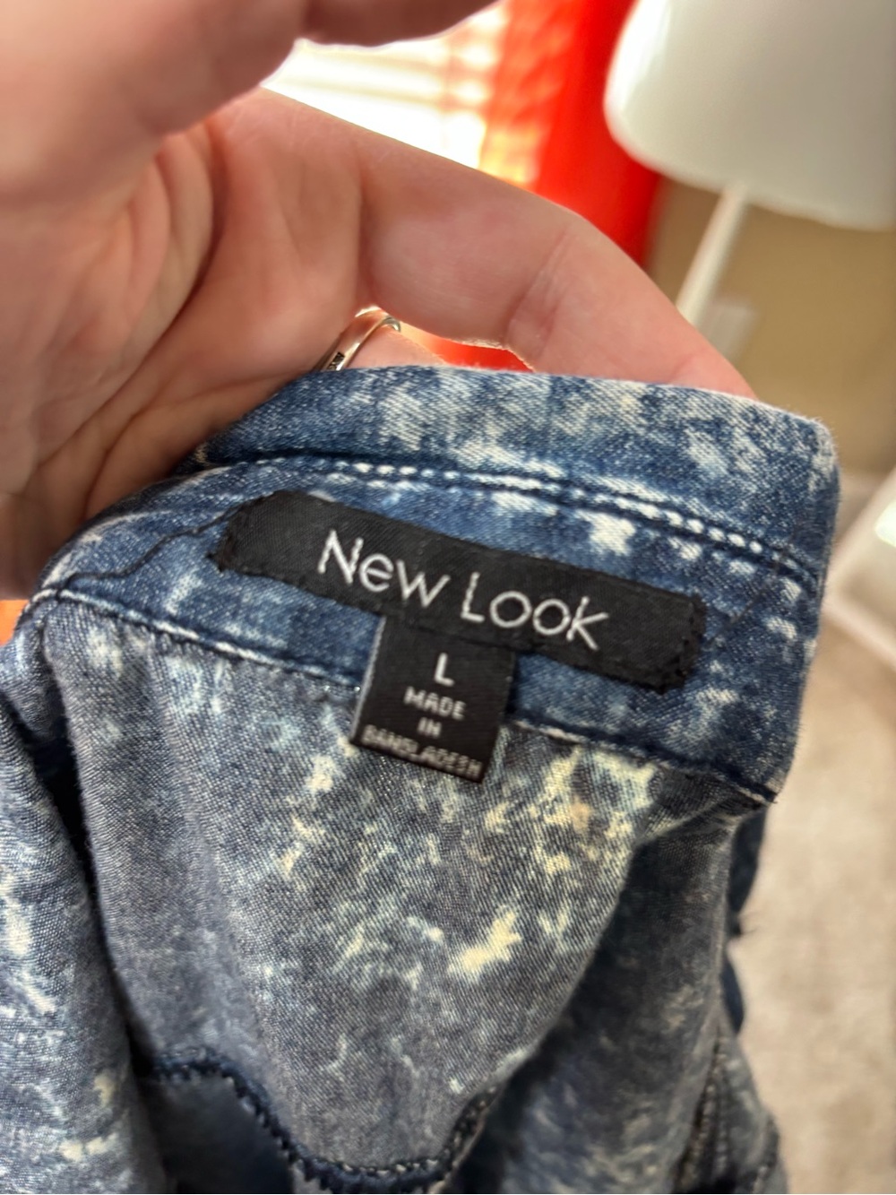 New Look Acid-Wash Denim Shirt Dress in Faded Blue - Picture 3 of 3